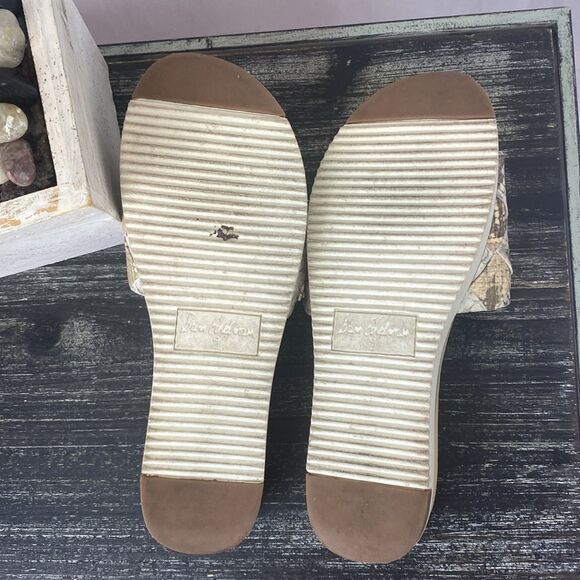 Sam Edelman Tan Snake Animal Print Slide Sandal Shoes 9 - Picture 5 of 5